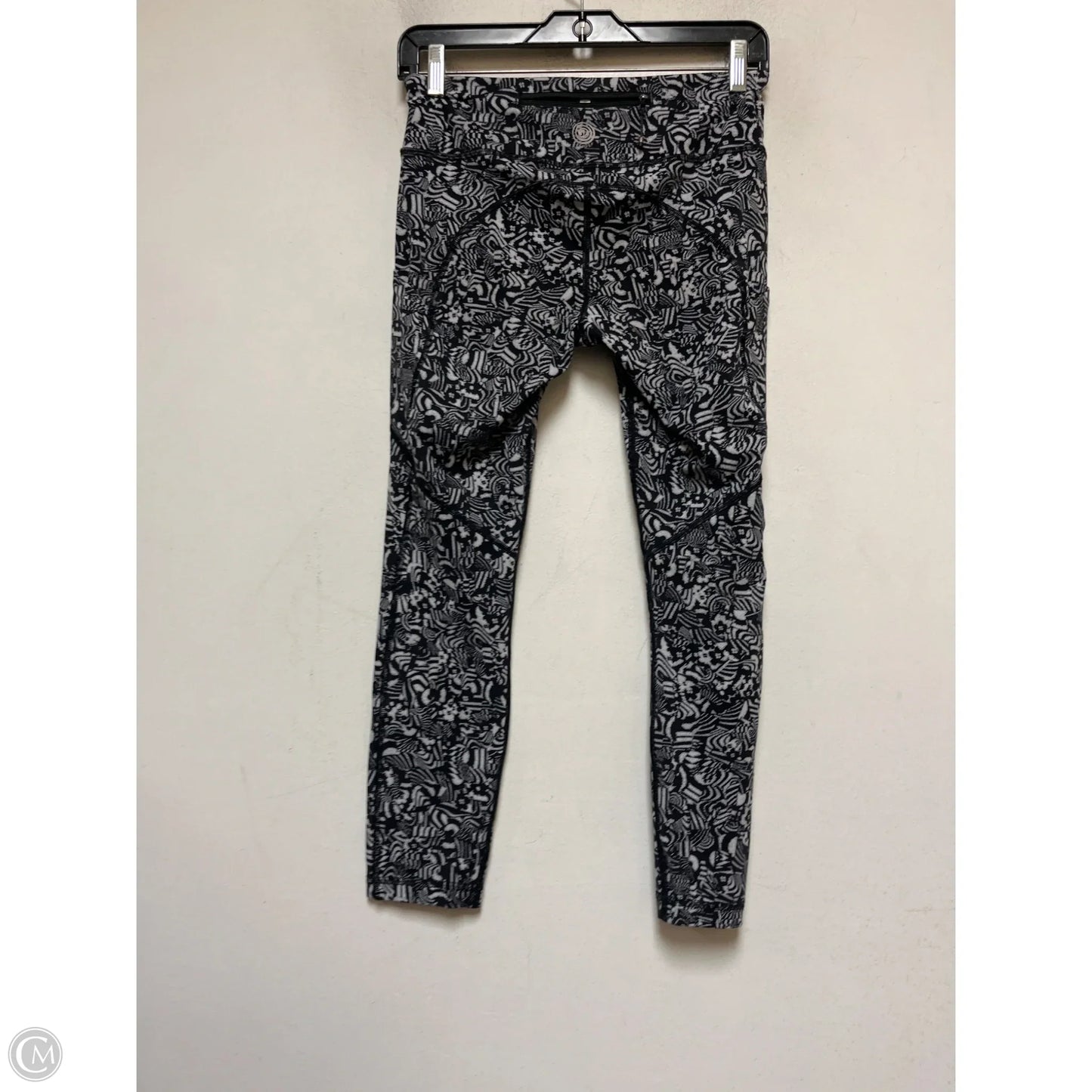 Athletic Leggings By Lululemon In Black & White, Size: 6
