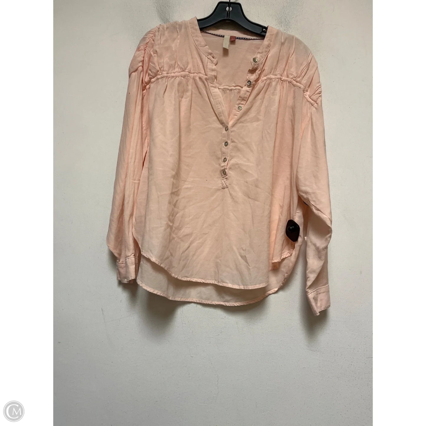 Top Long Sleeve By Pilcro In Pink, Size: L