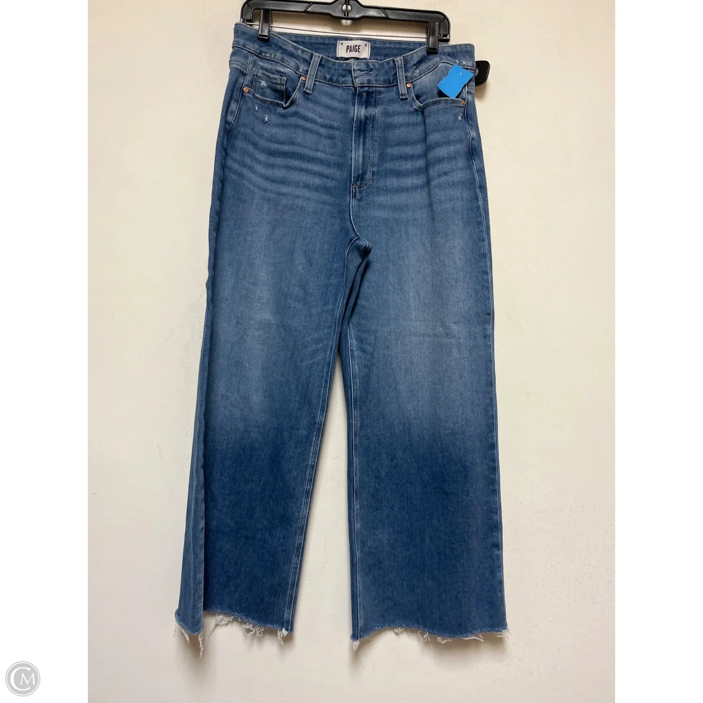 Jeans Wide Leg By Paige In Blue Denim, Size: 10