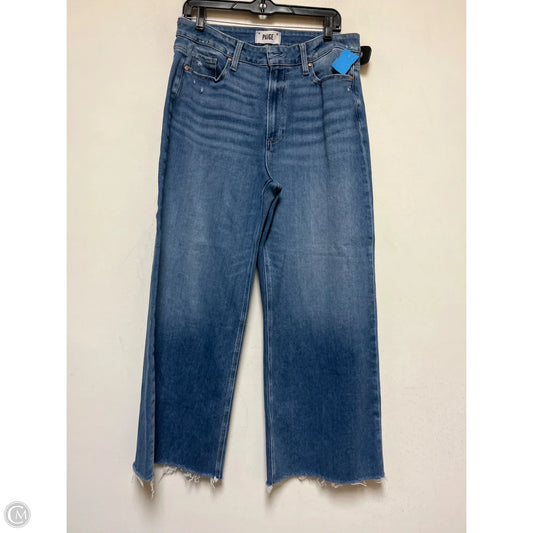 Jeans Wide Leg By Paige In Blue Denim, Size: 10
