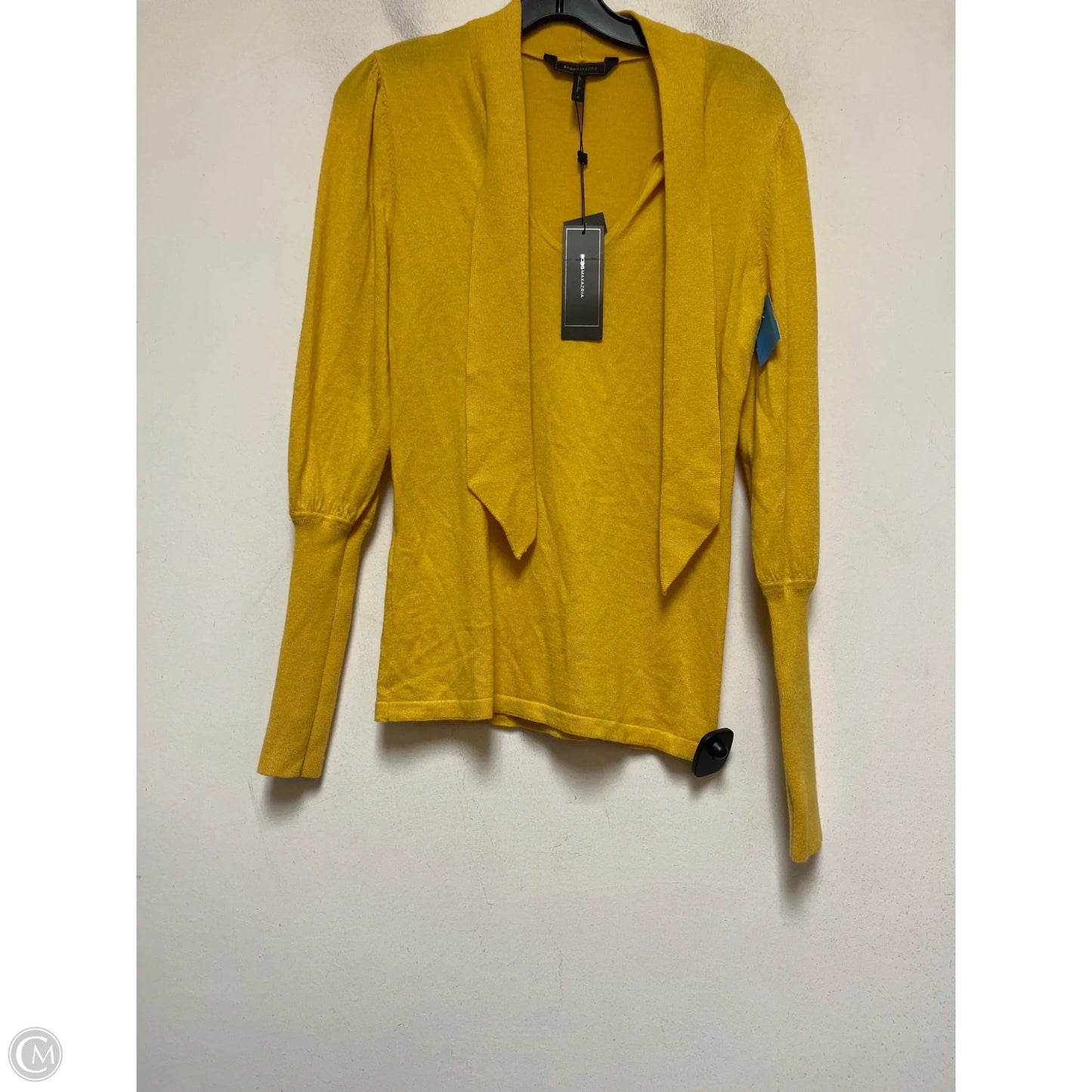 Top Long Sleeve By Bcbgmaxazria In Yellow, Size: S