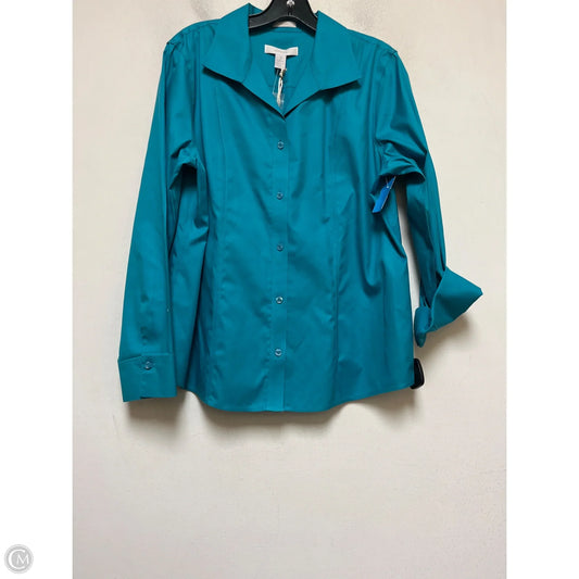 Top Long Sleeve By Chicos In Teal, Size: L