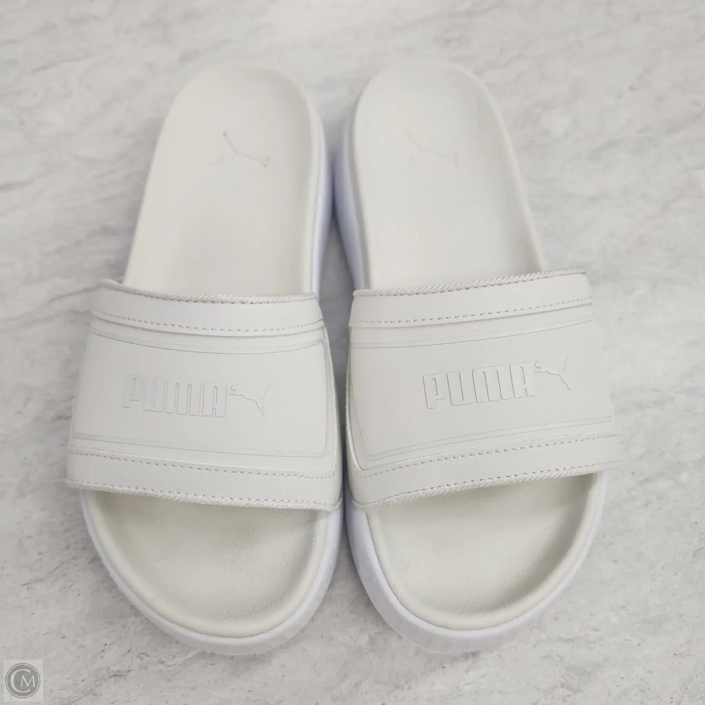 Sandals Flats By Puma In Cream & White, Size: 6