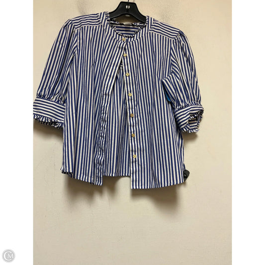 Top Short Sleeve By Tommy Hilfiger In Striped Pattern, Size: M