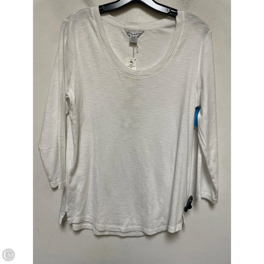 Top Long Sleeve Basic By Tommy Bahama In White, Size: M