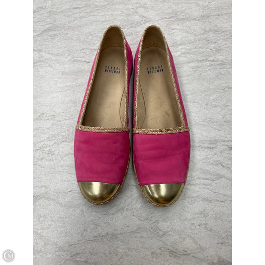 Shoes Designer By Stuart Weitzman In Gold & Pink, Size: 9