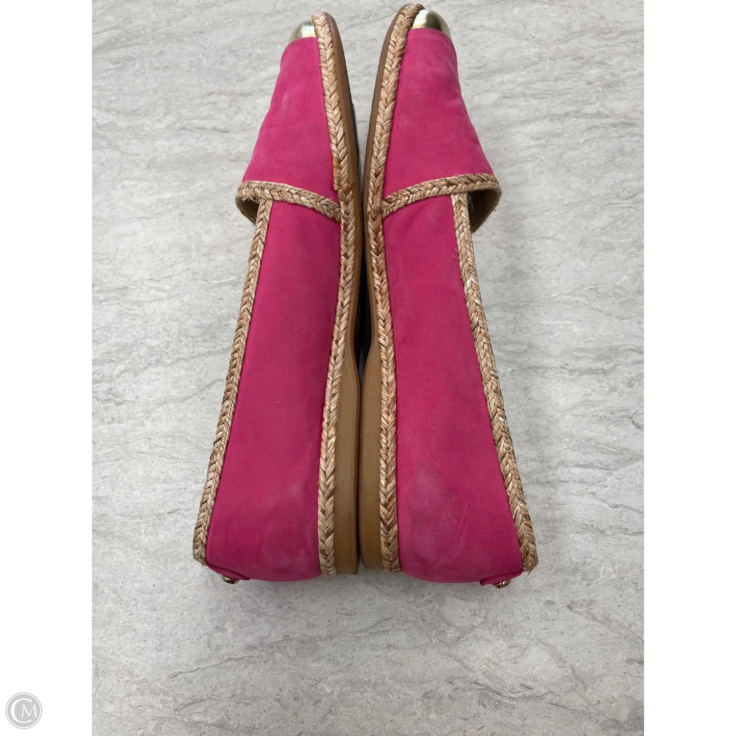 Shoes Designer By Stuart Weitzman In Gold & Pink, Size: 9