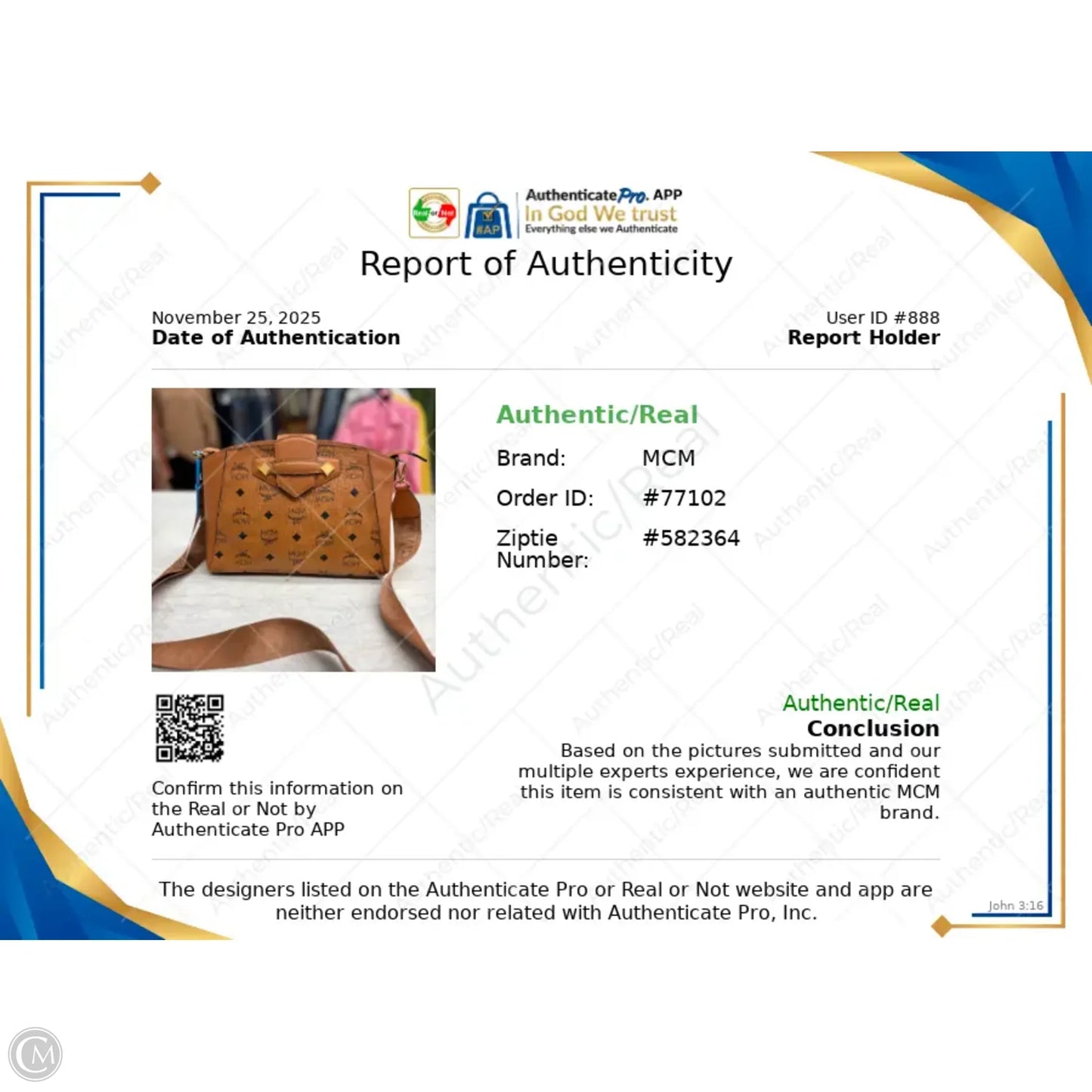 Crossbody Luxury Designer By Mcm, Size: Medium