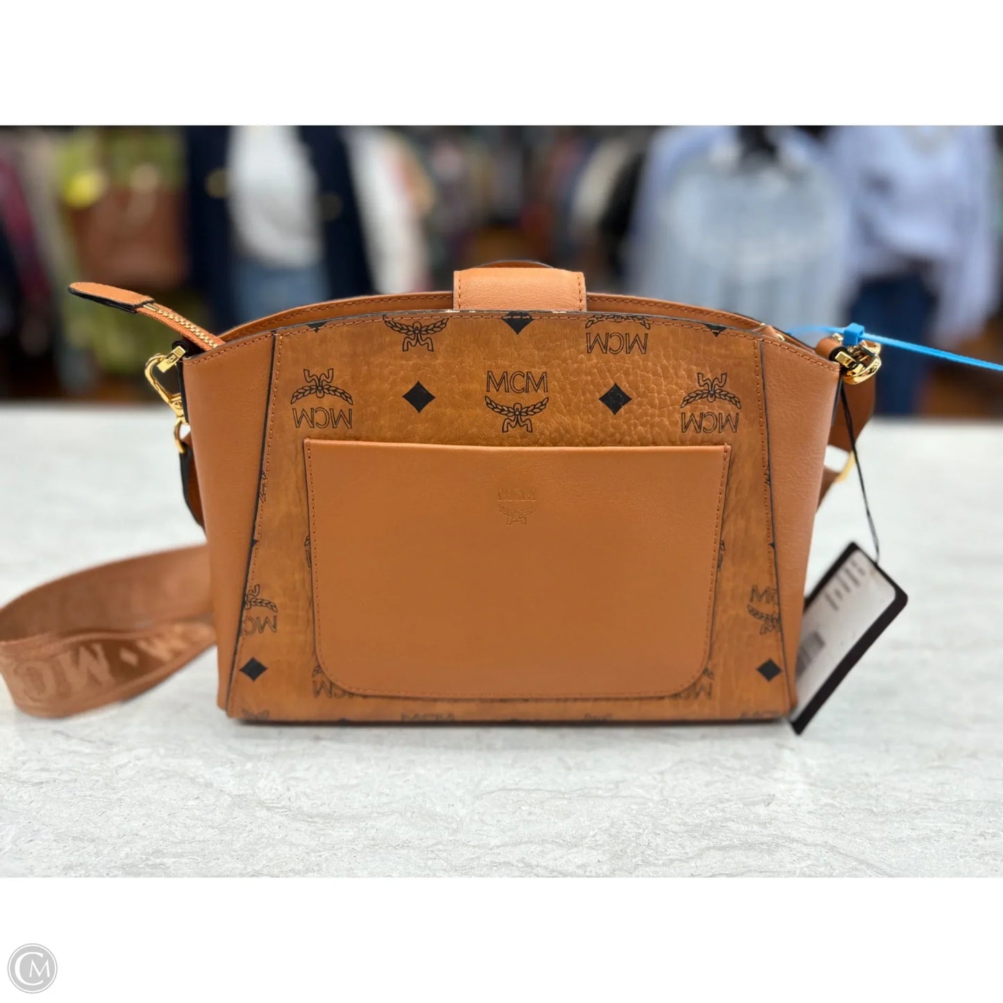 Crossbody Luxury Designer By Mcm, Size: Medium