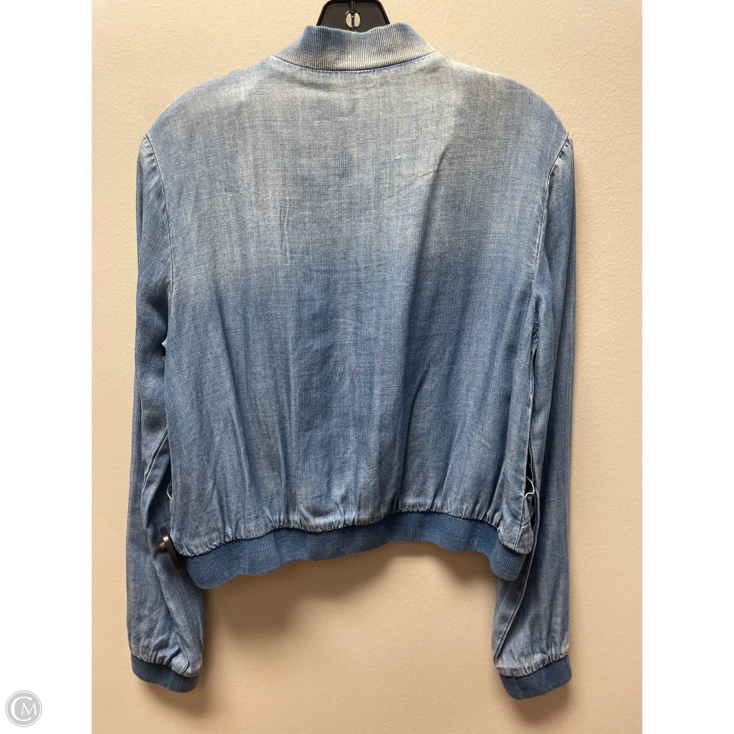 Jacket Shirt By Cloth & Stone In Blue Denim, Size: S