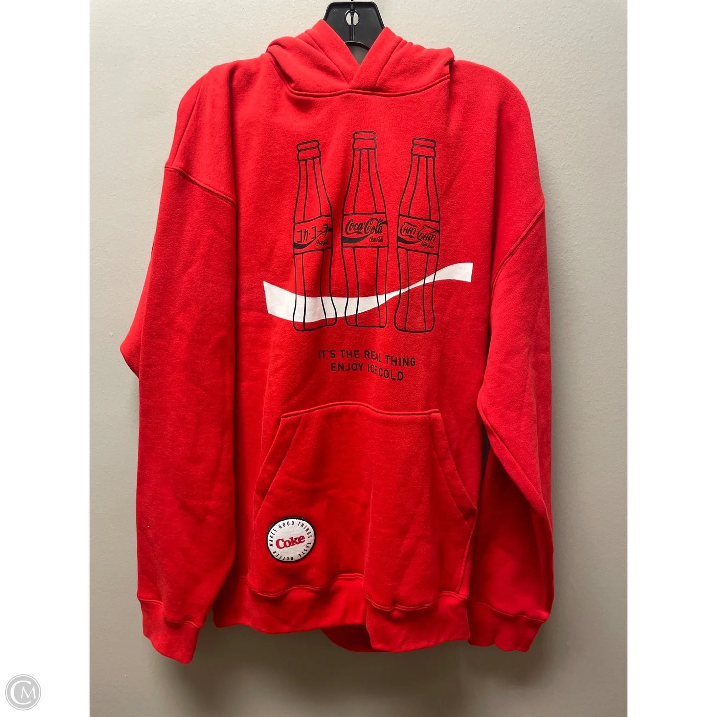 Sweatshirt Hoodie By Clothes Mentor In Red, Size: L