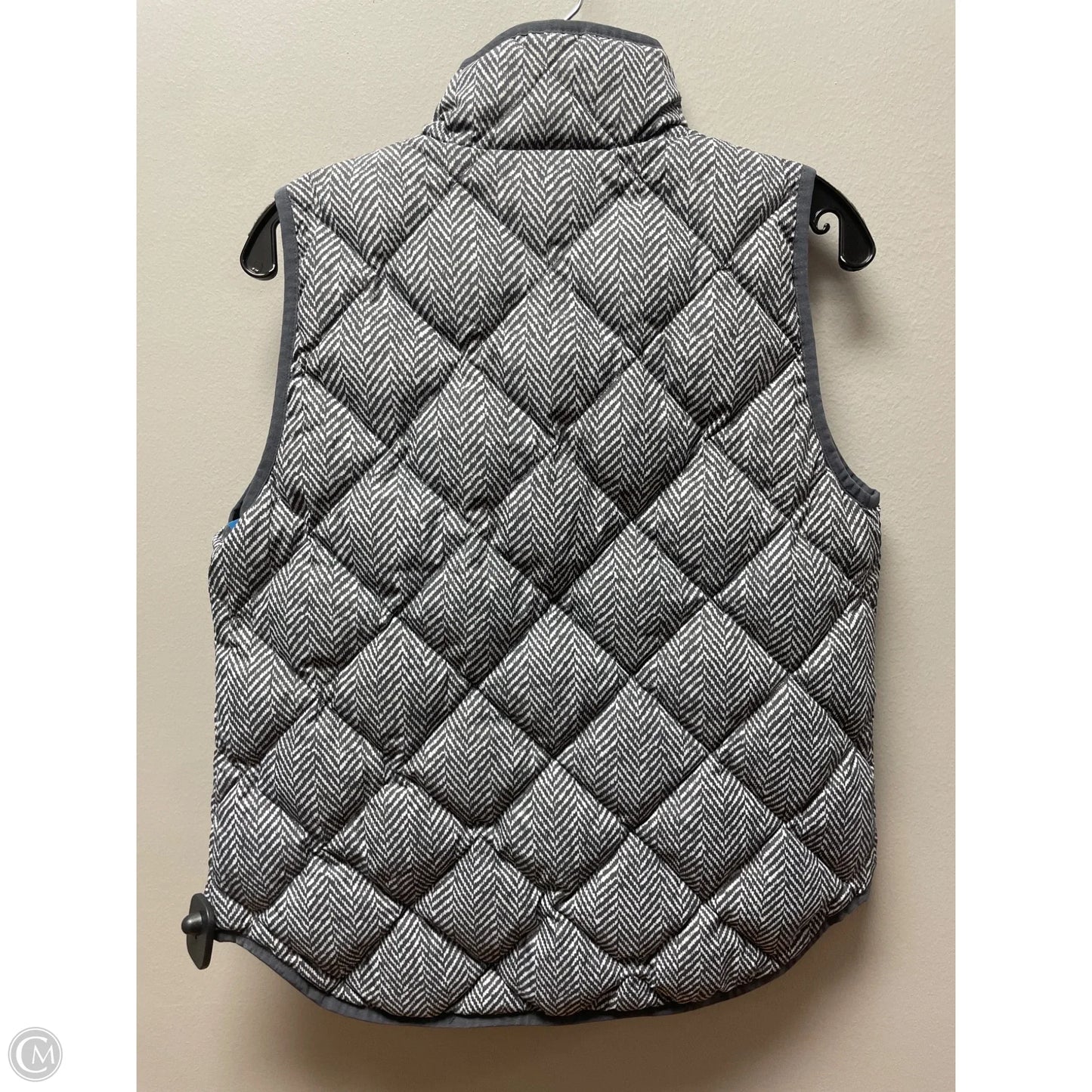 Vest Puffer & Quilted By J. Crew In Grey & Yellow, Size: S