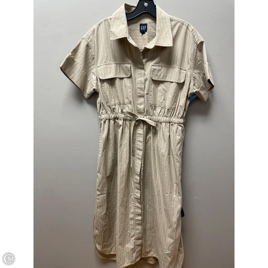 Dress Casual Midi By Gap In Striped Pattern, Size: M