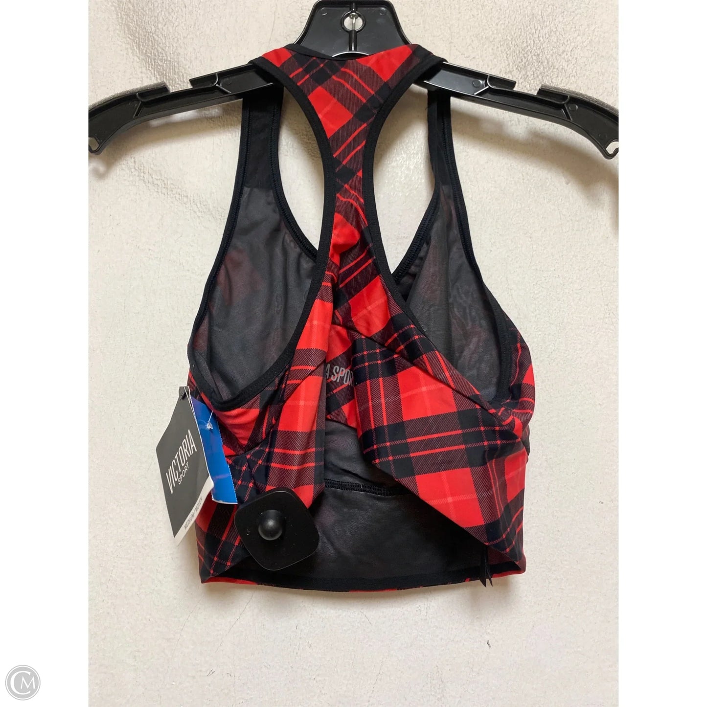 Athletic Bra By Victorias Secret In Plaid Pattern, Size: M