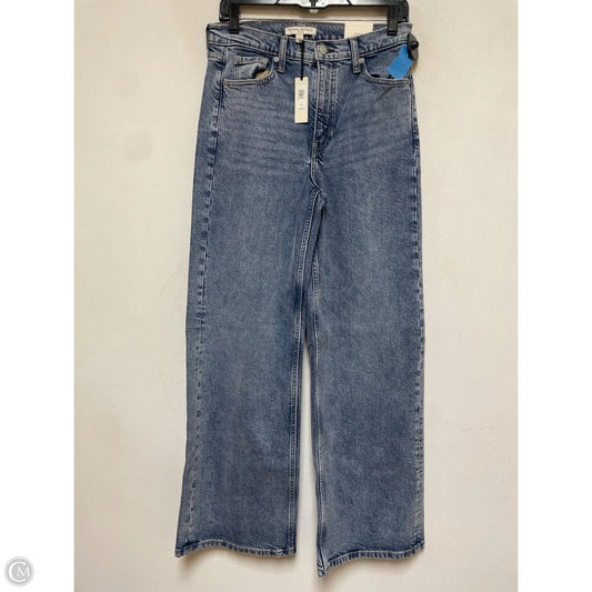 Jeans Wide Leg By Banana Republic In Blue Denim, Size: 4