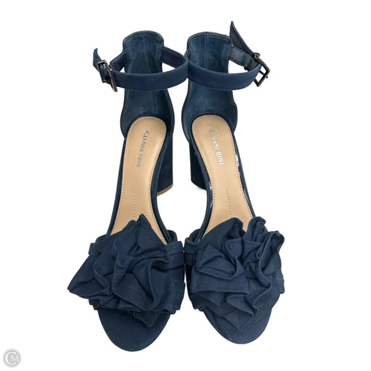 Sandals Heels Block By Gianni Bini In Navy, Size: 8.5