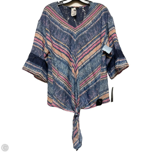 Top Short Sleeve By Zac And Rachel In Multi-colored, Size: S