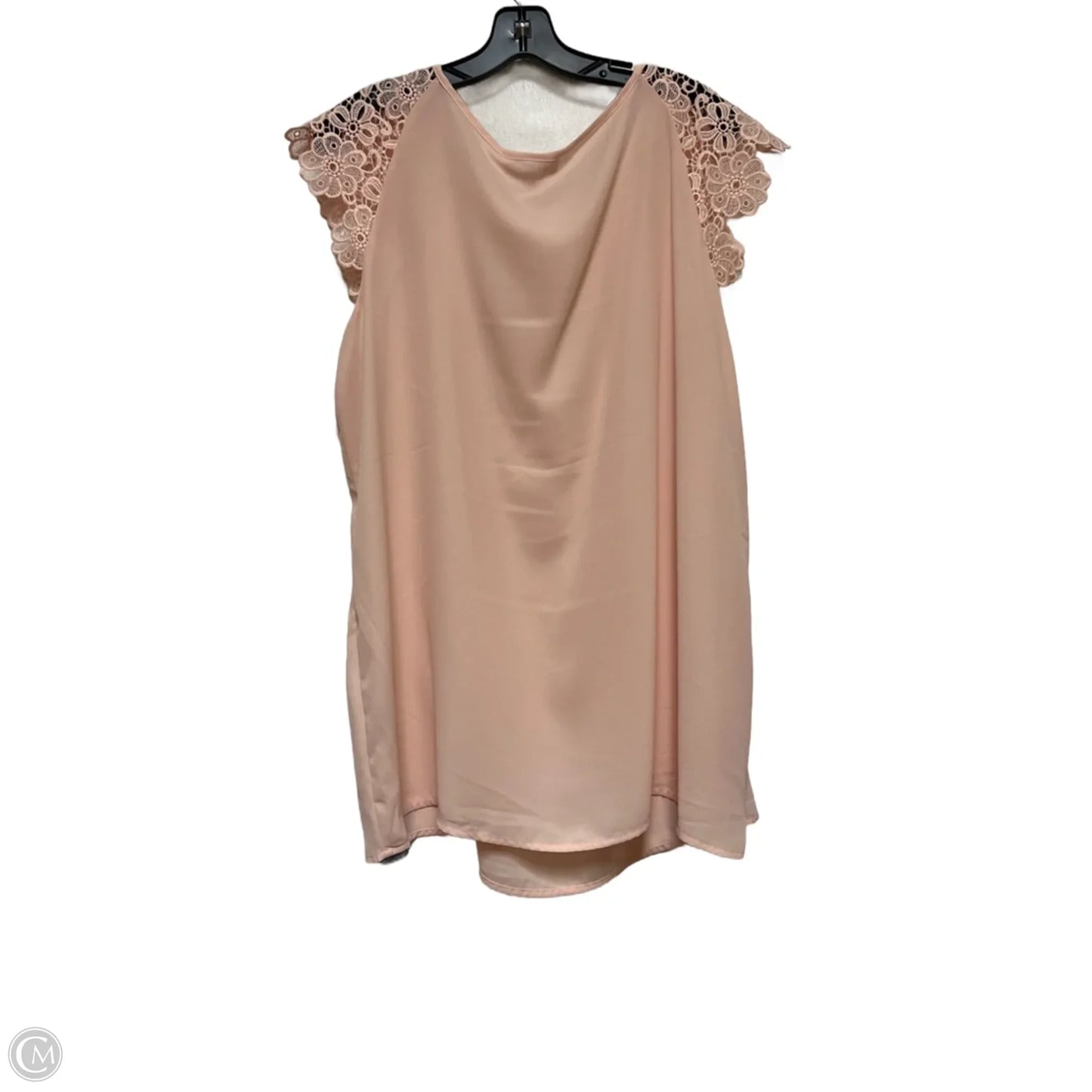 Top Short Sleeve By Philosophy In Peach, Size: 1x