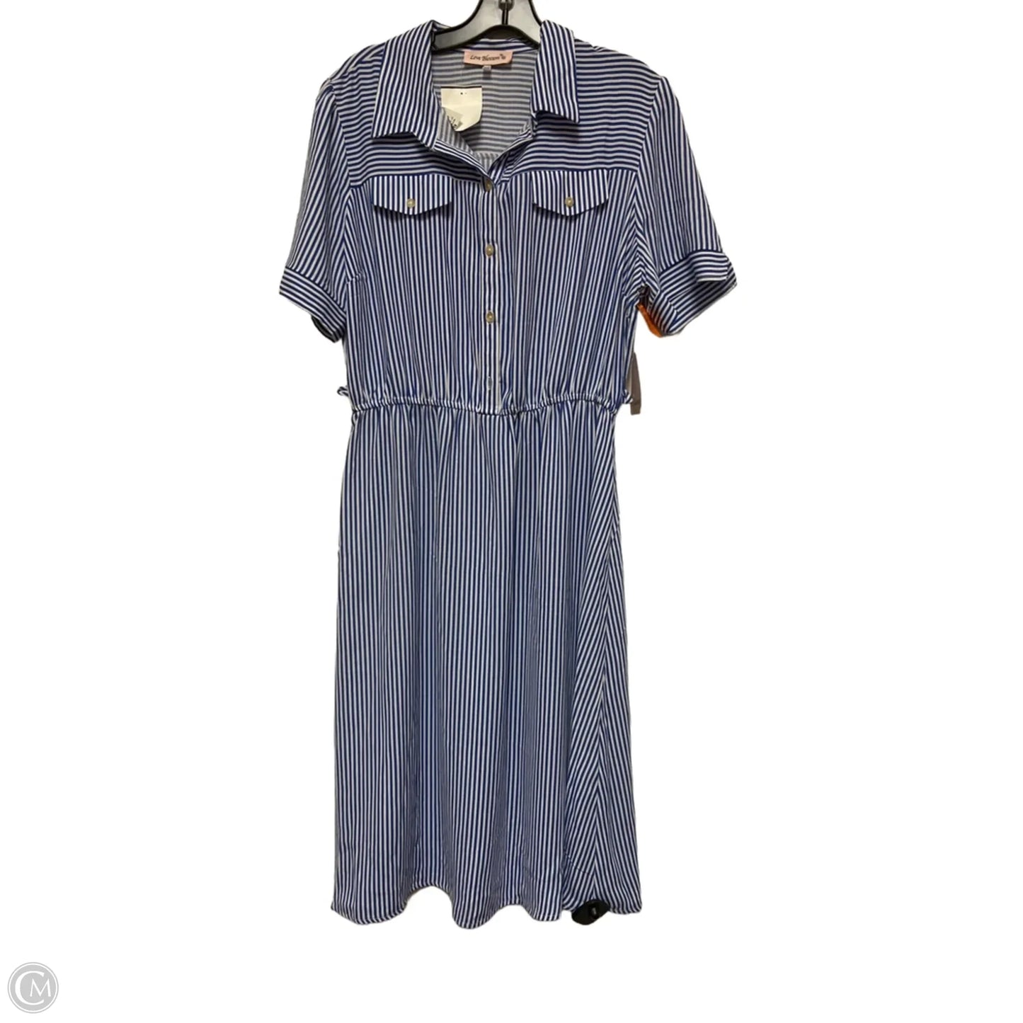 Dress Casual Midi By Clothes Mentor In Striped Pattern, Size: Xl