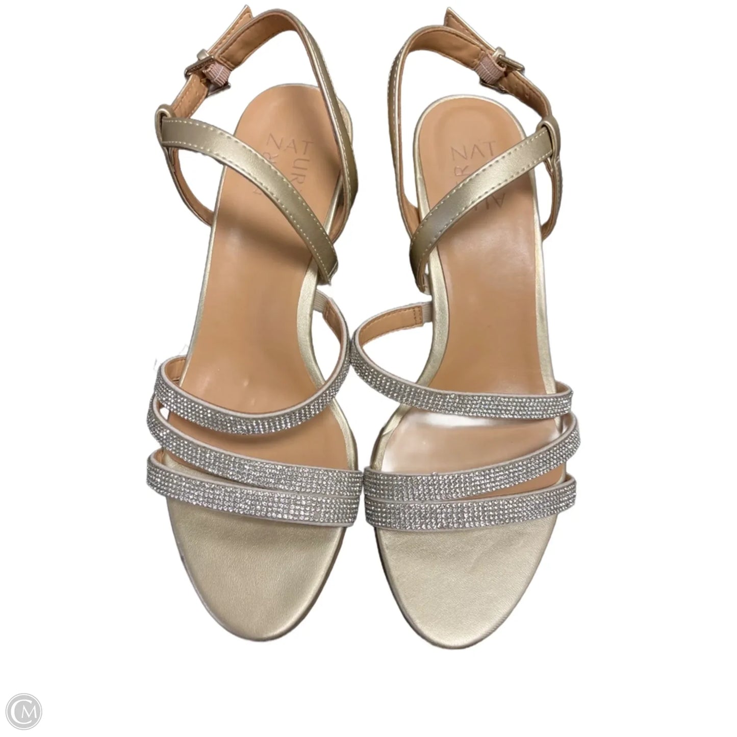 Sandals Heels Block By Naturalizer In Gold, Size: 9