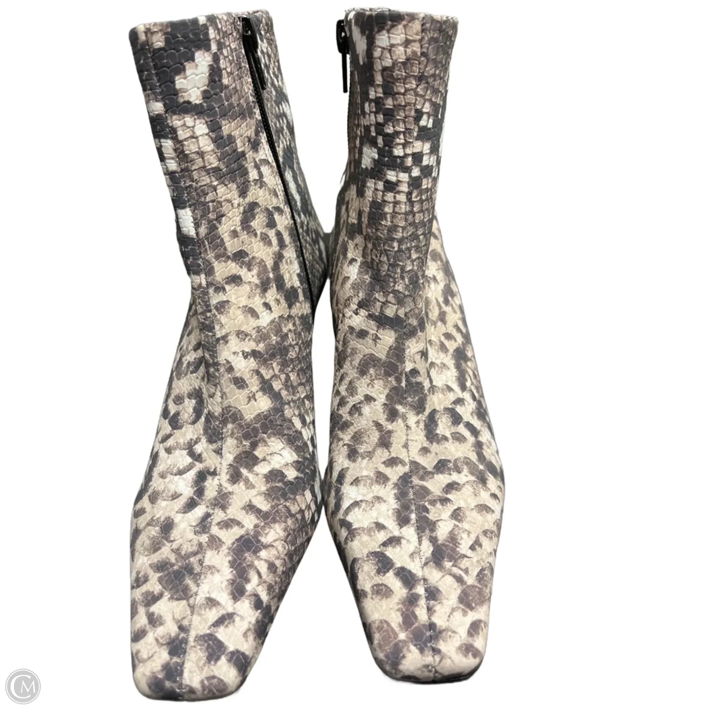 Boots Ankle Heels By Gianni Bini In Snakeskin Print, Size: 6.5