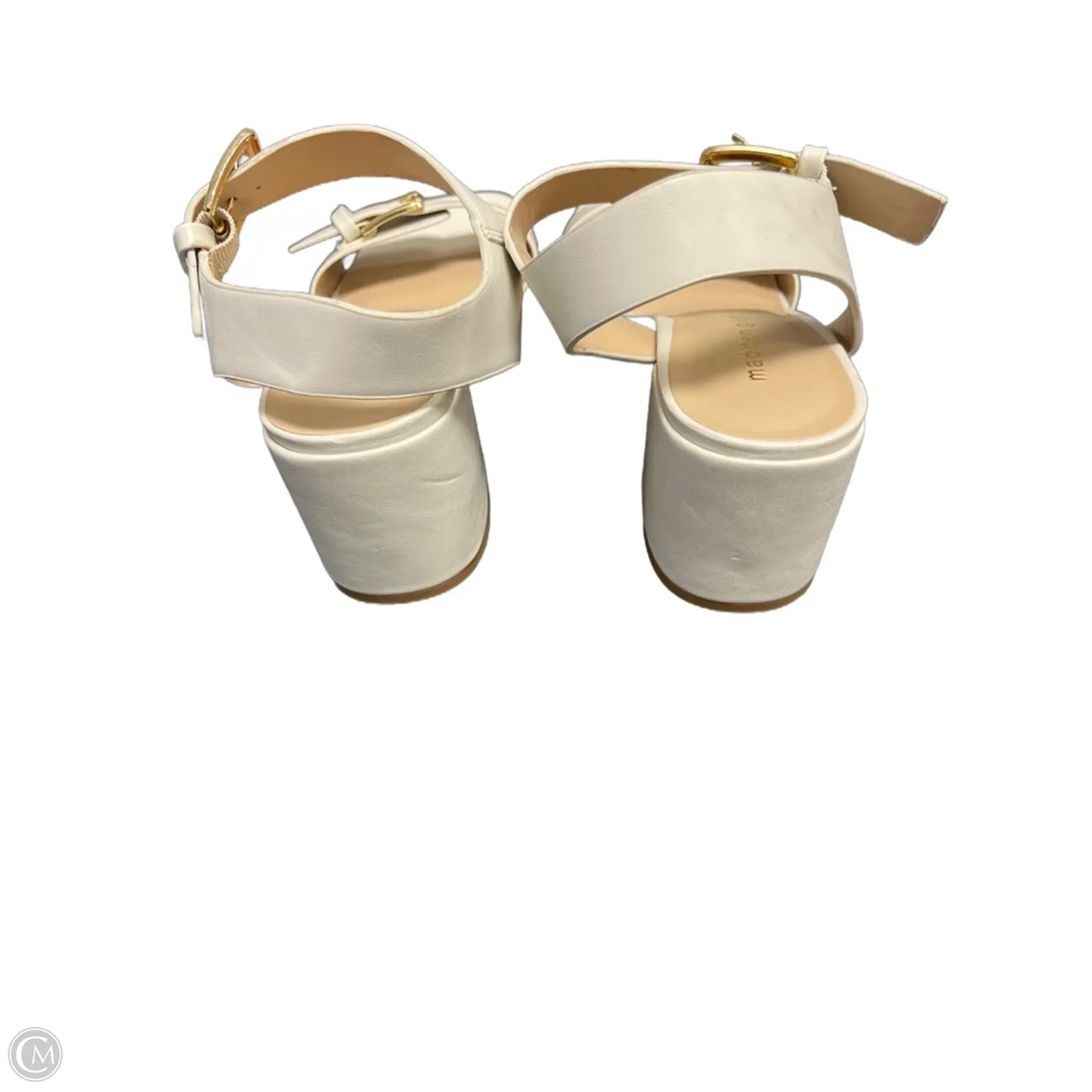 Sandals Heels Block By Madden Girl In Cream, Size: 9