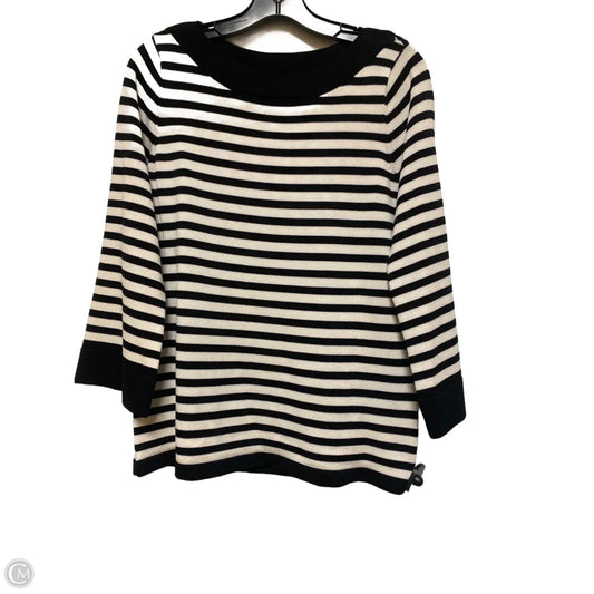 Top Long Sleeve By Anne Klein In Striped Pattern, Size: M