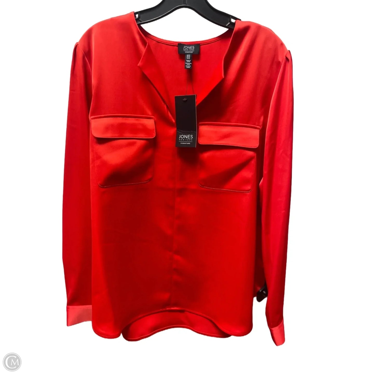 Top Long Sleeve By Jones New York In Red, Size: Xl