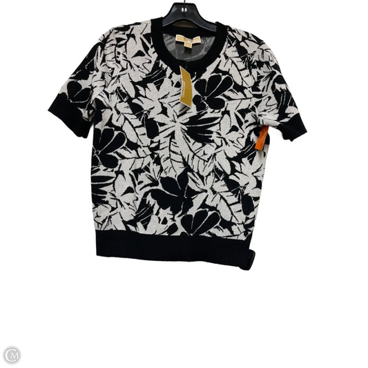 Top Short Sleeve By Michael By Michael Kors In Black & White, Size: M