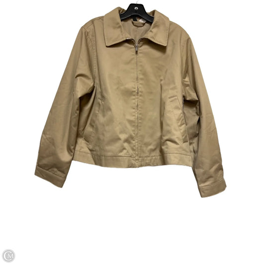 Jacket Shirt By Divided In Tan, Size: L
