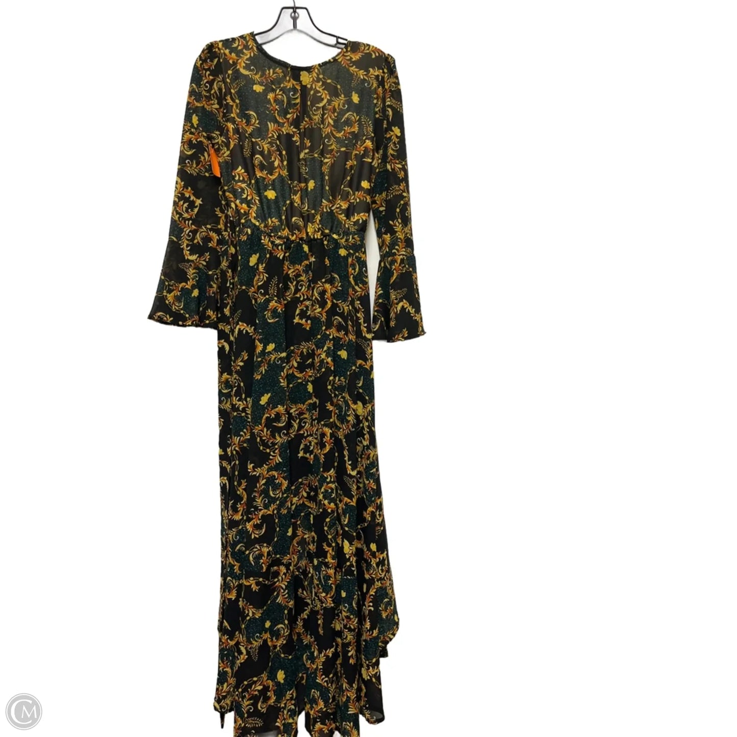 Dress Casual Maxi By Clothes Mentor In Black & Gold, Size: M
