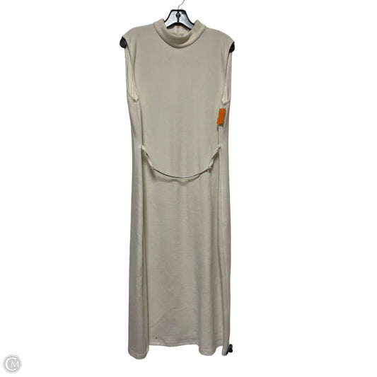 Dress Casual Midi By Zara In Cream, Size: L