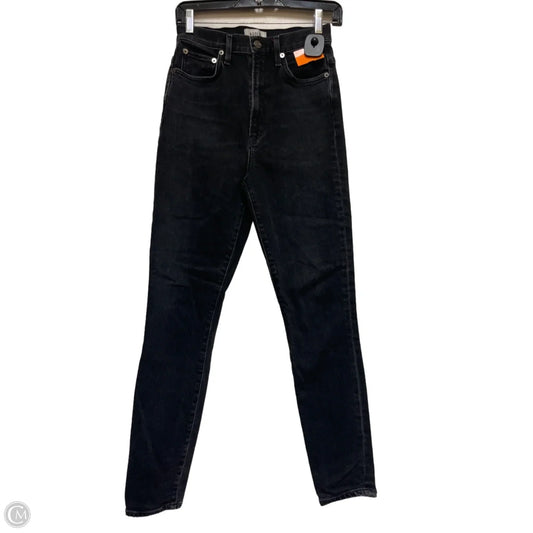 Jeans Skinny By Agolde In Black Denim, Size: 4