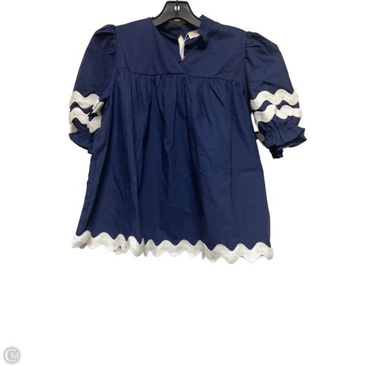 Top Short Sleeve By Clothes Mentor In Navy, Size: Xs