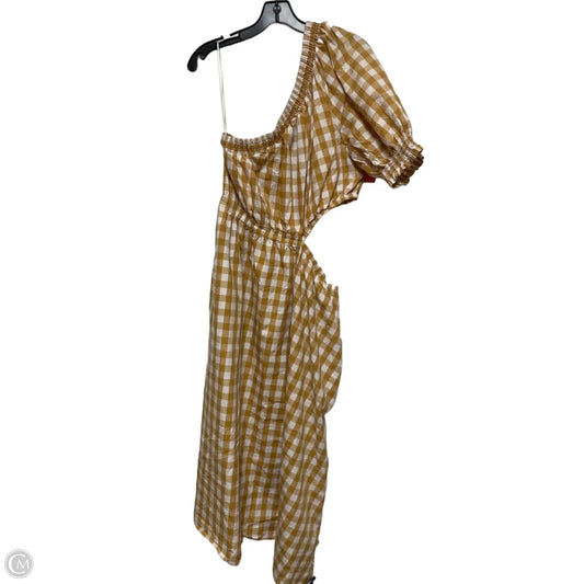 Dress Casual Midi By Who What Wear In Plaid Pattern, Size: L