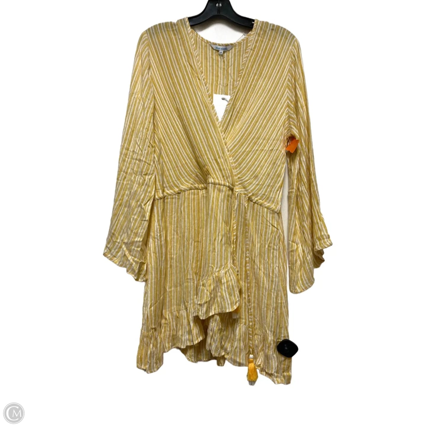Swimwear Cover-up By Blue Island In Striped Pattern, Size: M