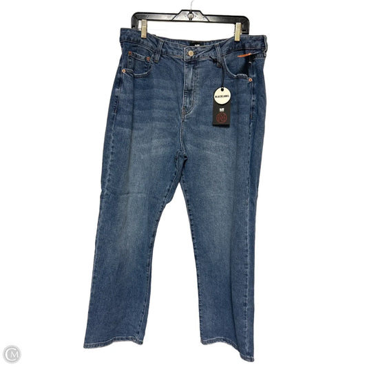Jeans Straight By Black Label In Blue Denim, Size: 18