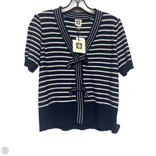 Top Short Sleeve By Anne Klein In Striped Pattern, Size: S
