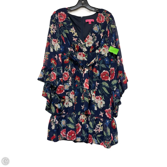 Dress Casual Short By Betsey Johnson In Floral Print, Size: S