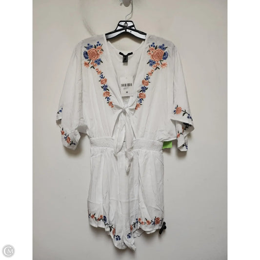 Romper By Forever 21 In White, Size: M