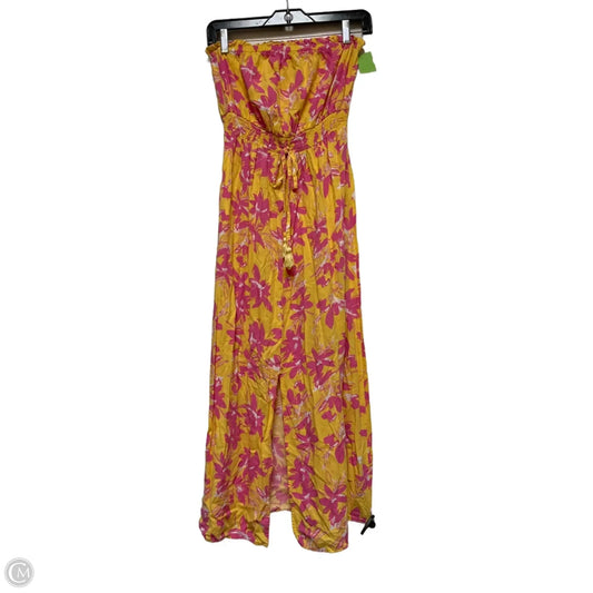 Dress Casual Midi By Jessica Simpson In Pink & Yellow, Size: S