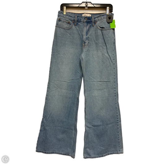 Jeans Wide Leg By Abercrombie And Fitch In Blue Denim, Size: 4