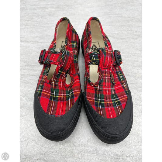 Shoes Flats By Vans In Plaid Pattern, Size: 6.5