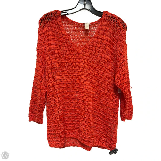 Top Short Sleeve By Chicos In Orange, Size: M