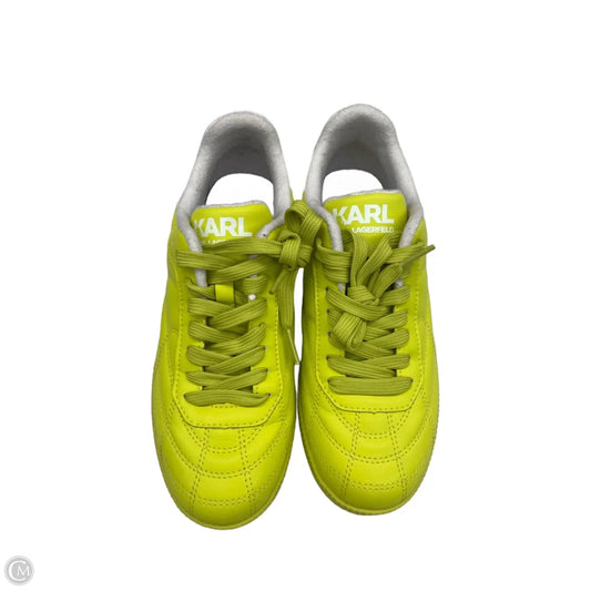 Shoes Designer By Karl Lagerfeld In Chartreuse, Size: 6.5
