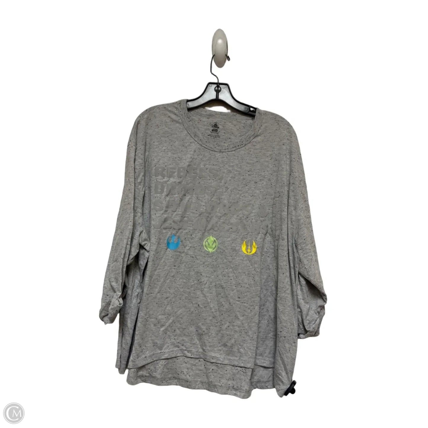 Top Long Sleeve By Disney Store In Grey, Size: 2x