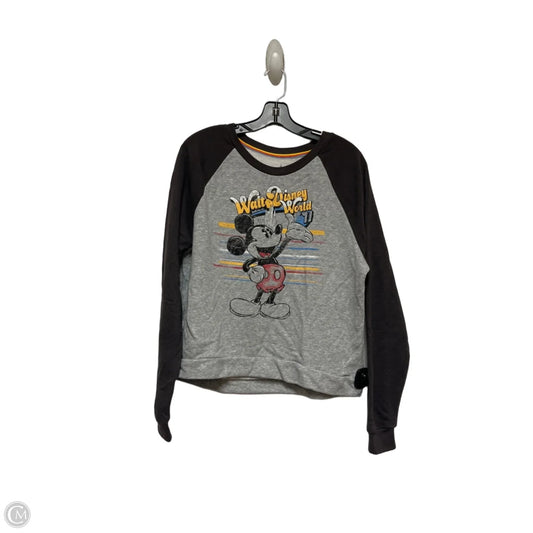 Sweatshirt Crewneck By Disney Store In Grey, Size: Xl