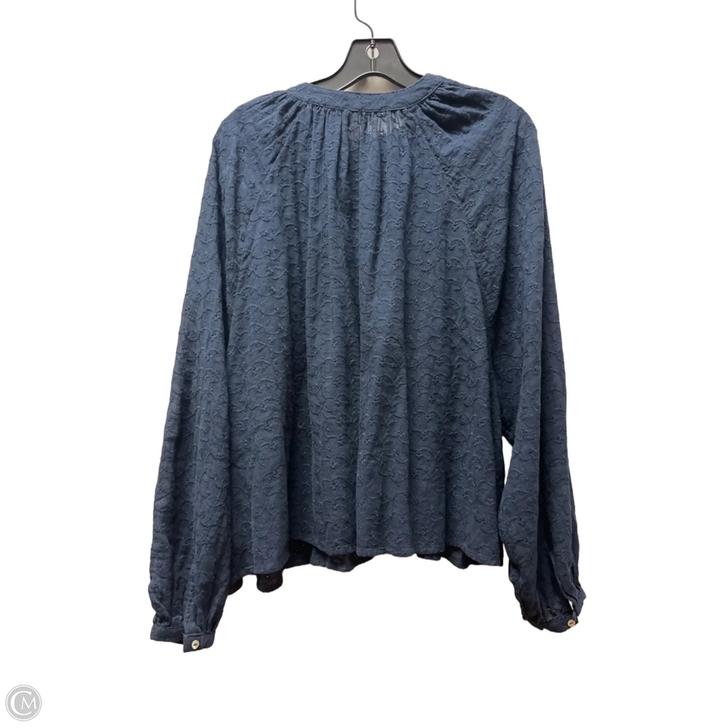 Top Long Sleeve By Free People In Navy, Size: Xs