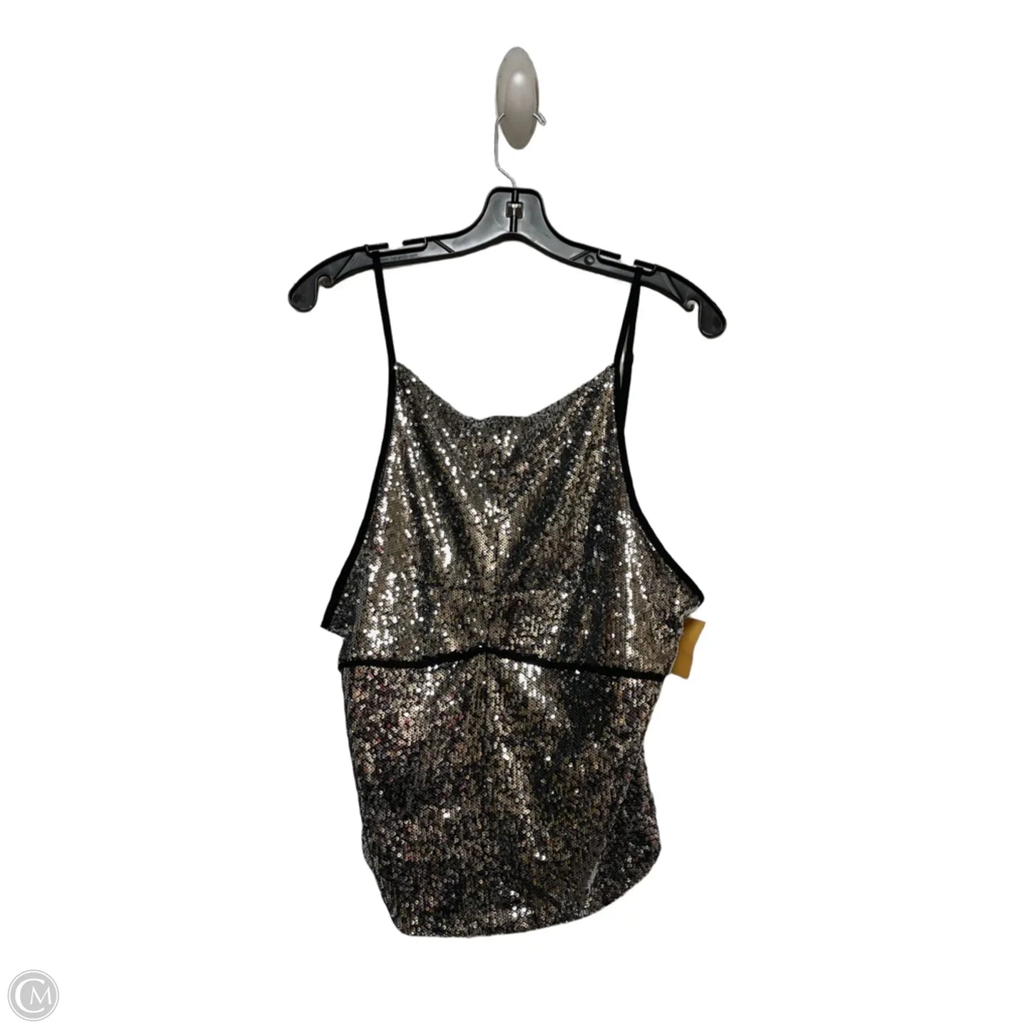 Top Sleeveless By Free People In Black & Silver, Size: L