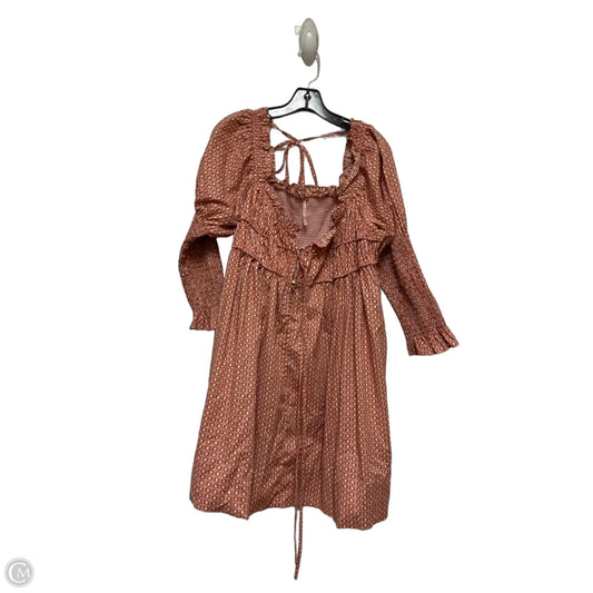 Dress Casual Short By Free People In Orange & Pink, Size: Xl